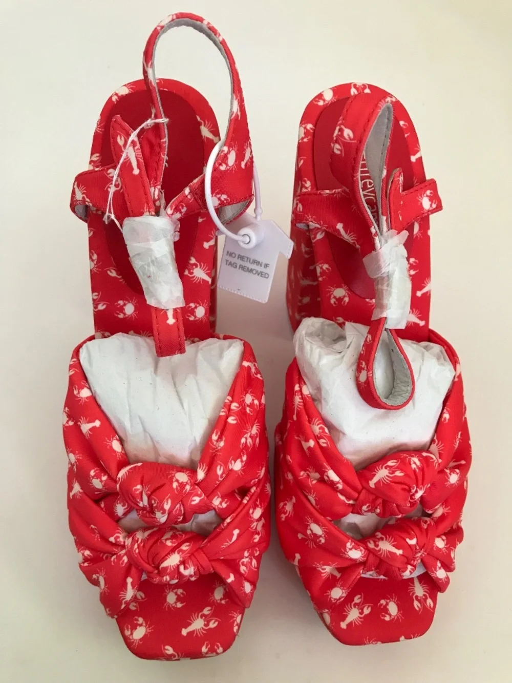 JEFFREY CAMPBELL Lobster and Crab Knot Platform Heels Women’s Size 8
